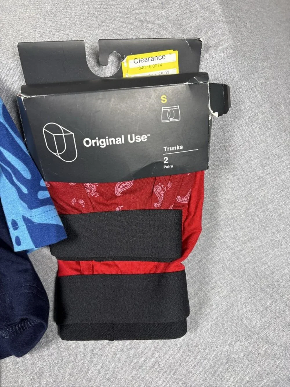 Target Brands Mens Small Trunk Underwear Lot 5 Pack Blue Grey Red S